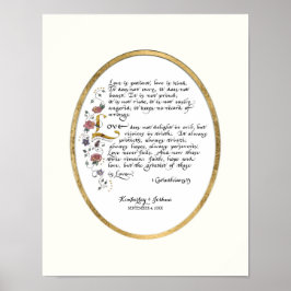 1 Corinthians 13, de Christelijke Manuscript van h Poster