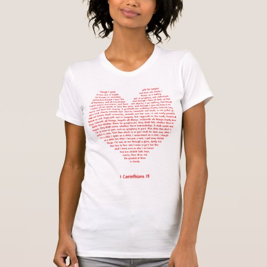 1 Corinthians 13 Hart T-shirt (Voorkant)