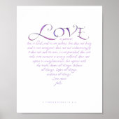 1 Corinthians 13 Heart Shaped Print (Voorkant)