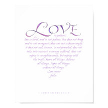 1 Corinthians 13 Heart Shaped Print