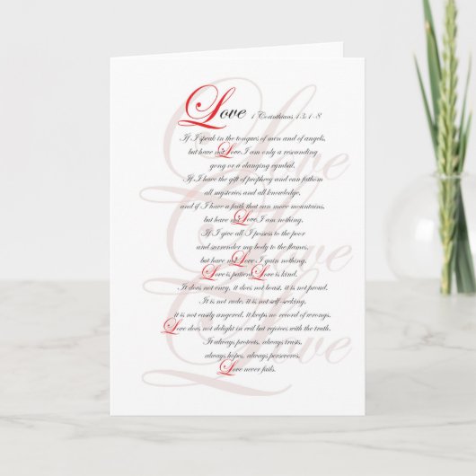 1 Corinthians 13 Kaart (Voorkant)