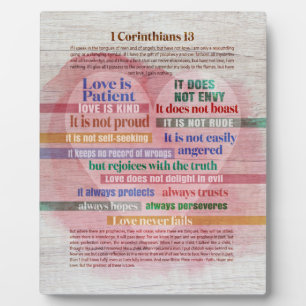 1 Corinthians 13 - Liefde Fotoplaat