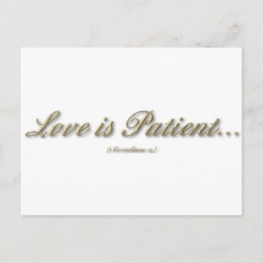 1 Corinthians 13 - Liefde is patiënt Briefkaart (Voorkant)