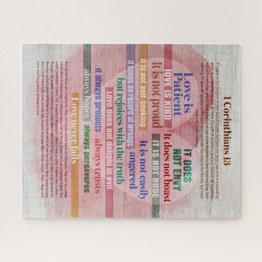 1 Corinthians 13 - Liefde Legpuzzel (Horizontaal)