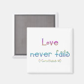 1 Corinthians 13 - Liefde mislukt nooit Magneet (Voorkant / Achterkant)