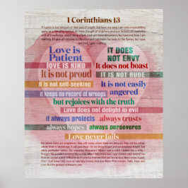 1 Corinthians 13 - Liefde Poster