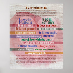 1 Corinthians 13 - Liefde Poster