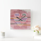 1 Corinthians 13 - Liefde Vierkante Klok (Huis)