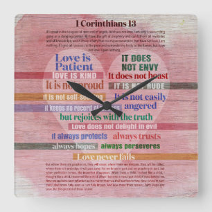 1 Corinthians 13 - Liefde Vierkante Klok