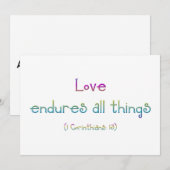 1 Corinthians 13 - Liefde zorgt voor alles (Voorkant / Achterkant)