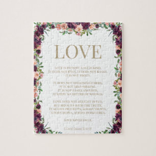 1 Corinthians 13 Love Bible Floral Legpuzzel