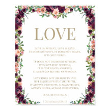 1 Corinthians 13 Love Bible Floral