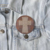 1 Corinthians 13 Love Chapter Cross Rustic Button (In situ)
