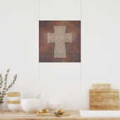 1 Corinthians 13 Love Chapter Cross Rustic Poster (Keuken)
