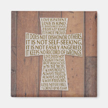 1 Corinthians 13 Love Chapter Cross Rustic Wood