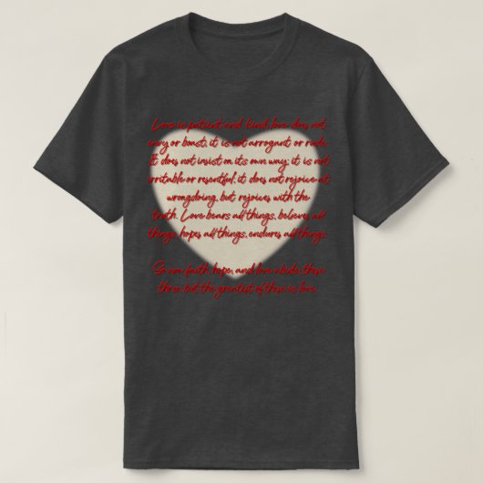 1 Corinthians 13 Love is1 T-shirt (Design voorkant)