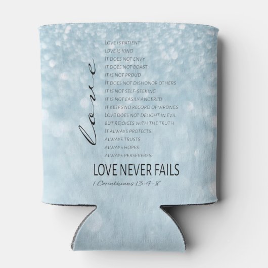 1 Corinthians 13 Love is Bible Verse Blikjeskoeler (Achterkant)