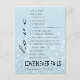 1 Corinthians 13 Love is Bible Verse Briefkaart