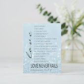 1 Corinthians 13 Love is Bible Verse Briefkaart (Staand voorkant)
