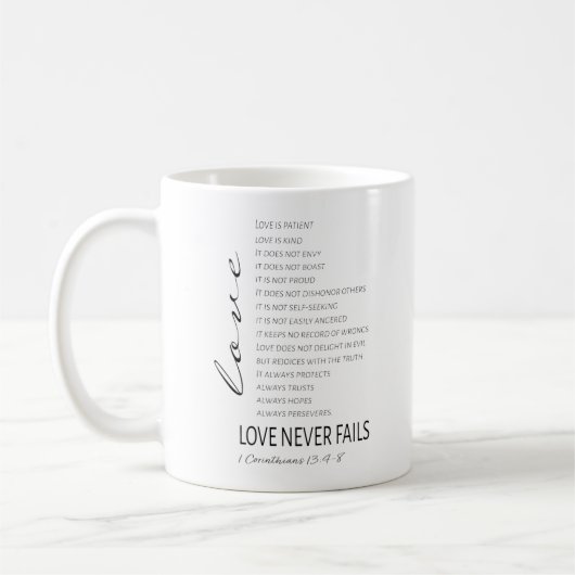 1 Corinthians 13 Love is Bible Verse Koffiemok (Links)