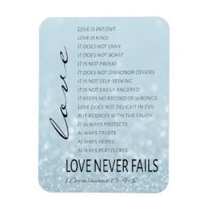 1 Corinthians 13 Love is Bible Verse Magneet