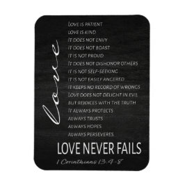 1 Corinthians 13 Love is Bible Verse Magneet