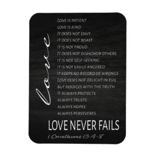 1 Corinthians 13 Love is Bible Verse Magneet
