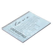 1 Corinthians 13 Love is Bible Verse Notitieboek (Linkerzijde)