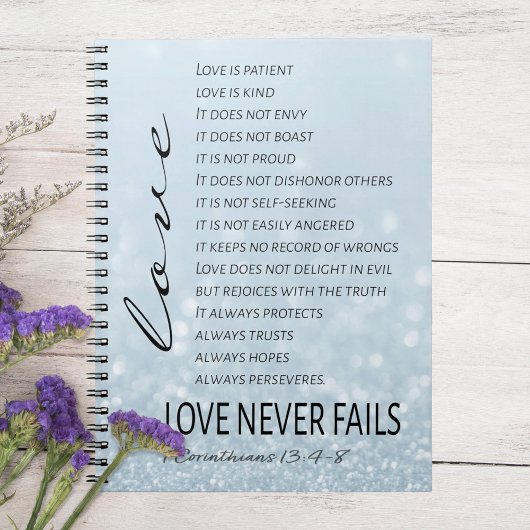 1 Corinthians 13 Love is Bible Verse Notitieboek