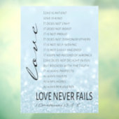 1 Corinthians 13 Love is Bible Verse Raamsticker (Vel 3)