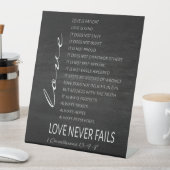 1 Corinthians 13 Love is Bible Verse Reclamebord Met Voetstuk (Insitu)