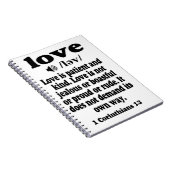 1 Corinthians 13 Love is geduldig en aardig Notitieboek (Rechterzijde)