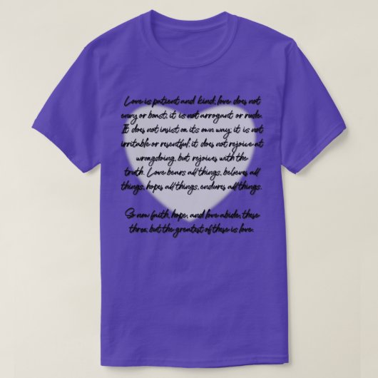 1 Corinthians 13 Love is T-shirt (Design voorkant)