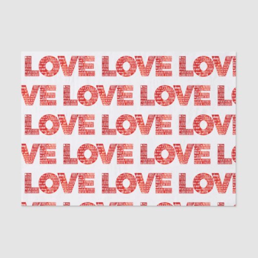 1 Corinthians 13 Pattern Red Tissuepapier (Voorkant)