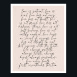 1 Corinthians 13 Poster<br><div class="desc">Met een Script-lettertype met een pekelachtergrond</div>
