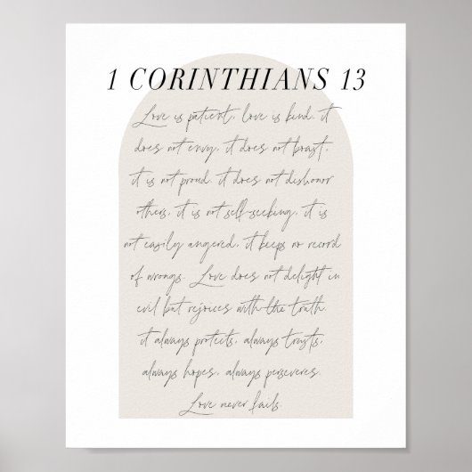 1 Corinthians 13 Poster (Voorkant)