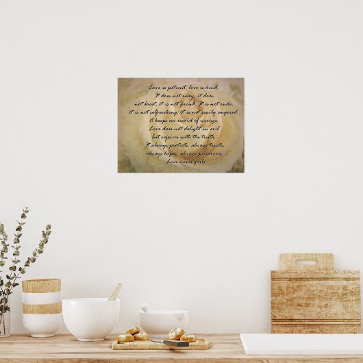 1 Corinthians 13 Poster (Keuken)