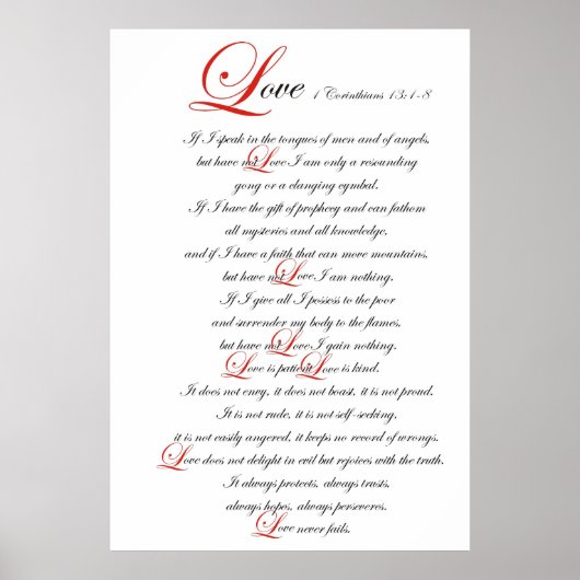 1 Corinthians 13 Poster (Voorkant)