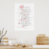 1 Corinthians 13 Poster (Keuken)