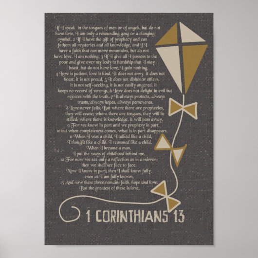 1 Corinthians 13 Poster (Voorkant)