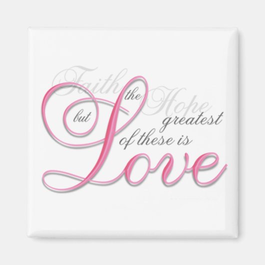 1 Corinthians 13, roze Magneet (Voorkant)