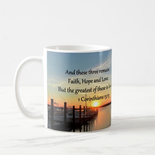 1 CORINTHIANS 13 SUNSET ONTWERP KOFFIEMOK (Links)