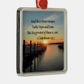 1 CORINTHIANS 13 SUNSET ONTWERP METALEN ORNAMENT (Rechts)