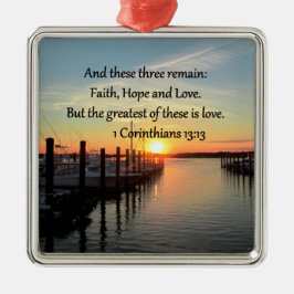 1 CORINTHIANS 13 SUNSET ONTWERP METALEN ORNAMENT