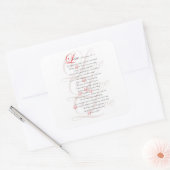 1 Corinthians 13 Vierkante Sticker (Envelop)