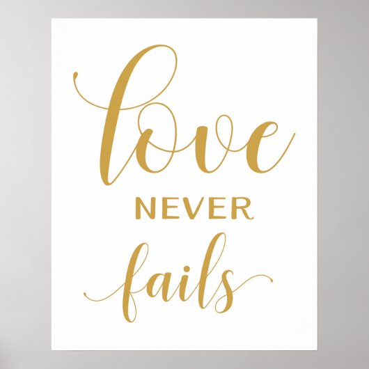 1 Corinthians 13 - Wedding Aisle Signs Poster (Voorkant)