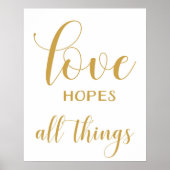 1 Corinthians 13 - Wedding Aisle Signs Poster (Voorkant)