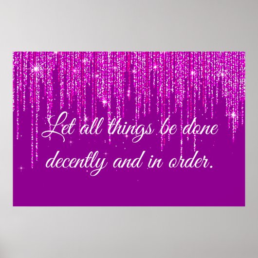 1 Corinthians 14:40 Poster (Voorkant)