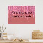 1 Corinthians 14:40 Poster (Keuken)