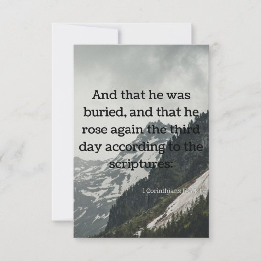 1 Corinthians 15:4 Bijbelsscriptie Pic Greeting Kaart (Voorkant)